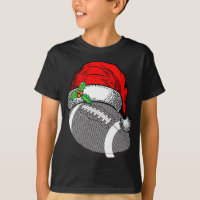 Christmas Santa Hat Football Sport Funny Gift