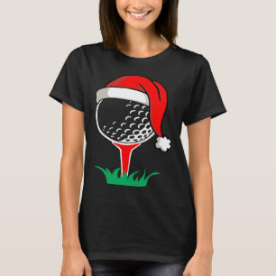 Christmas  santa hat golf ball  golfing gag T-Shirt