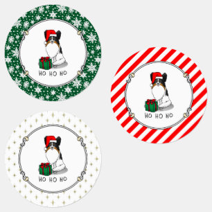 Christmas Santa Hat Papillon (tri-colour) Dog Cute