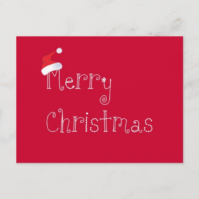 Christmas Santa Hat Postcard (Front)
