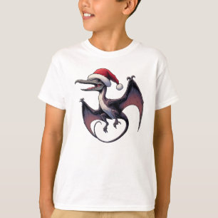 Christmas Santa hat pterodactyl T-Shirt