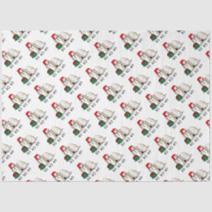 Christmas Santa Hat Shih Tzu (tan white) Dog Cute Tissue Paper