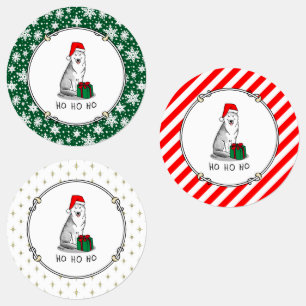 Christmas Santa Hat Siberian Husky (silver) Cute