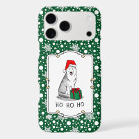 Christmas Santa Hat Siberian Husky (silver) Cute