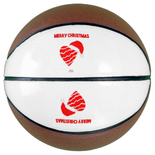 Christmas Santa Heart Basketball