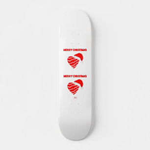 Christmas Santa Heart Skateboard