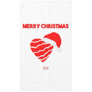 Christmas Santa Heart Tablecloth