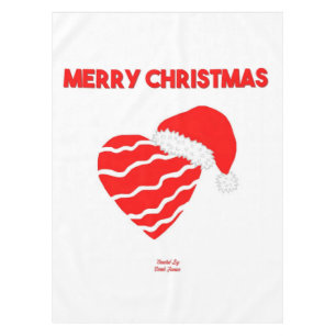 Christmas Santa Heart Tablecloth