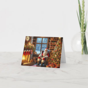 christmas santa home decoration holiday card