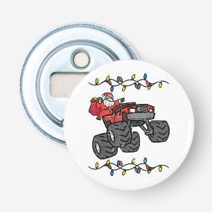 Christmas Santa Monster Truck Boys Kids Toddler Yo Bottle Opener
