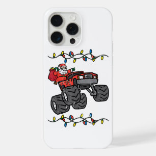 Christmas Santa Monster Truck Boys Kids Toddler Yo iPhone 15 Pro Max Case