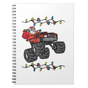 Christmas Santa Monster Truck Boys Kids Toddler Yo Notebook