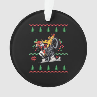 Christmas Santa Motor Rider Motorcycle Riding Ornament