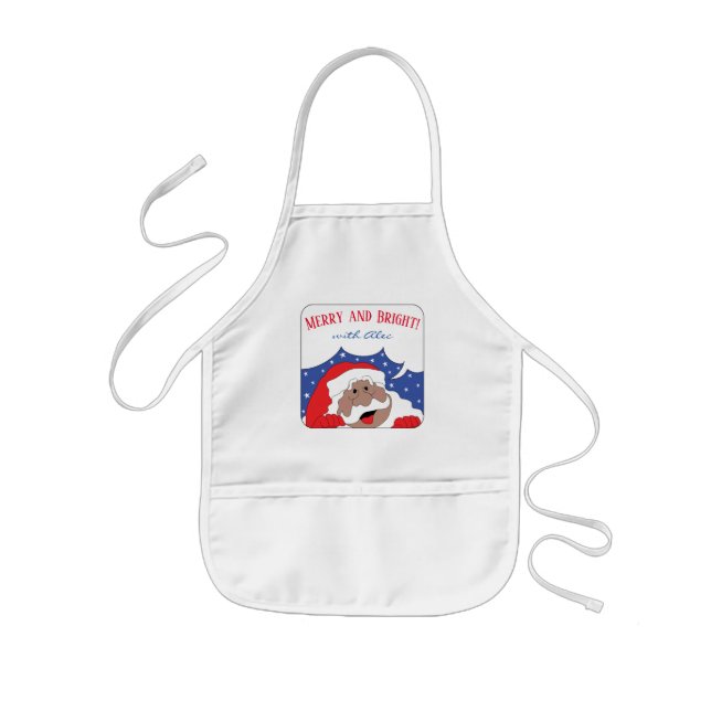 Christmas Santa of Colour Says Kids Apron (Front)
