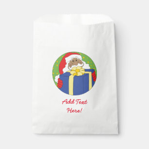 Christmas Santa of Colour with Present Favour Bag