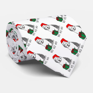 Christmas Santa Old English Sheepdog (Grey 1) Cute Tie