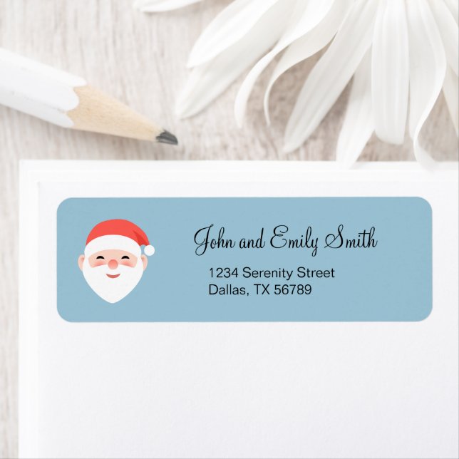 Christmas Santa on Light Blue (Insitu)