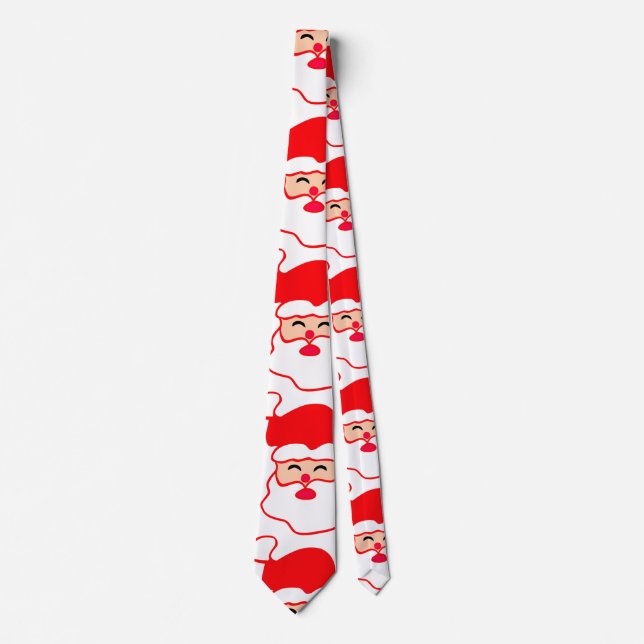 Christmas Santa Pattern Tie (Front)