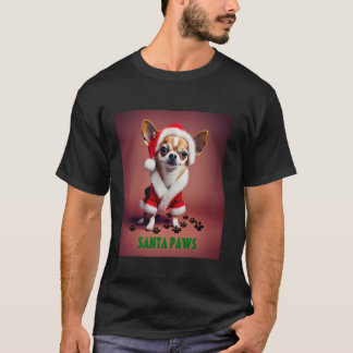 Christmas Santa Paws Men Women Youth Long Sleeve T-Shirt