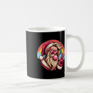 Christmas Santa Peace Pink Xmas Bubble Gum Gay Rai Coffee Mug