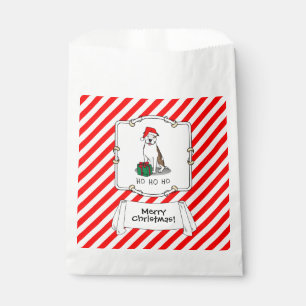 Christmas Santa Pit Bull (lt brindle white 3) Cute Favour Bag