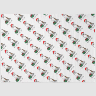 Christmas Santa Pit Bull (lt brindle white 3) Cute Tissue Paper