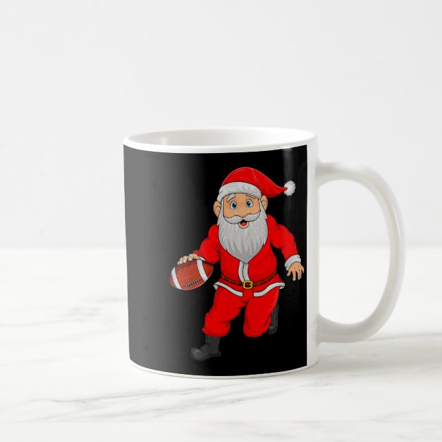 Christmas Santa Playing Football Xmas Funny Srts P Coffee Mug (Right)