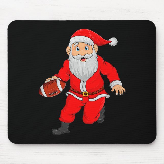 Christmas Santa Playing Football Xmas Funny Srts P Mouse Pad (Front)
