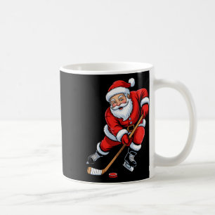 Christmas Santa Playing Ice Hockey Boys Men Xmas P Coffee Mug