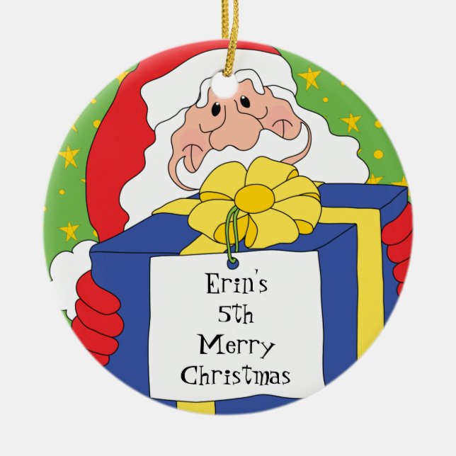 Christmas "Santa Presents" Ornament (Front)