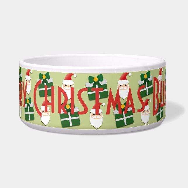 Christmas Santa Red Green Festive Personalize Pet (Front)