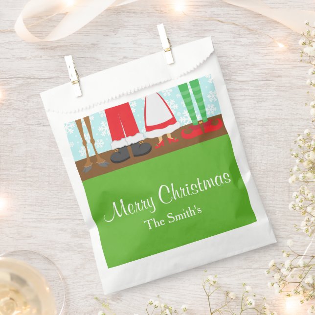 Christmas Santa Reindeer Feet Favour Bag (Clipped)