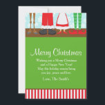 Christmas Santa Reindeer Feet Holiday Card<br><div class="desc">Christmas Santa Reindeer Feet
Graphics by JW Illustrations</div>