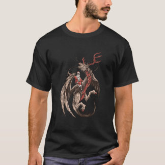 Christmas Santa Riding Dragon Gift T-Shirt