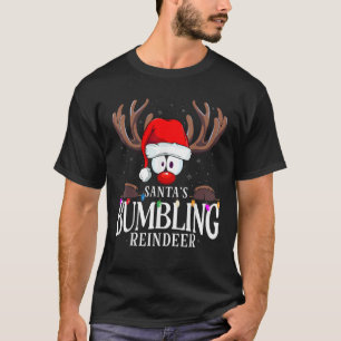 Christmas Santa s Bumbling Reindeer Matching X Mas T-Shirt