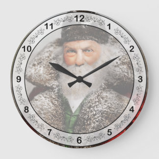 Christmas - Santa - Saint Nicholas 1895 Large Clock