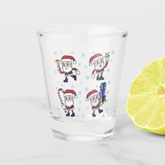 Christmas Santa  Shot Glass (Front)