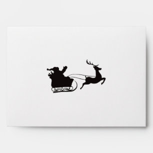 Christmas Santa Sleigh and Reindeer Envelope