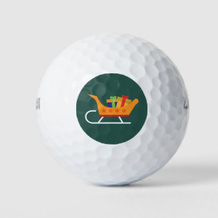 Christmas Santa Sleigh Golf Balls
