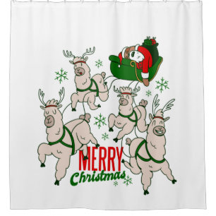 christmas santa sloth llamas