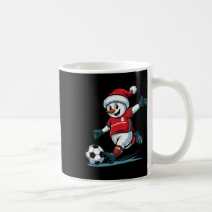Christmas Santa Snowman Playing Soccer Funny Toddl Coffee Mug