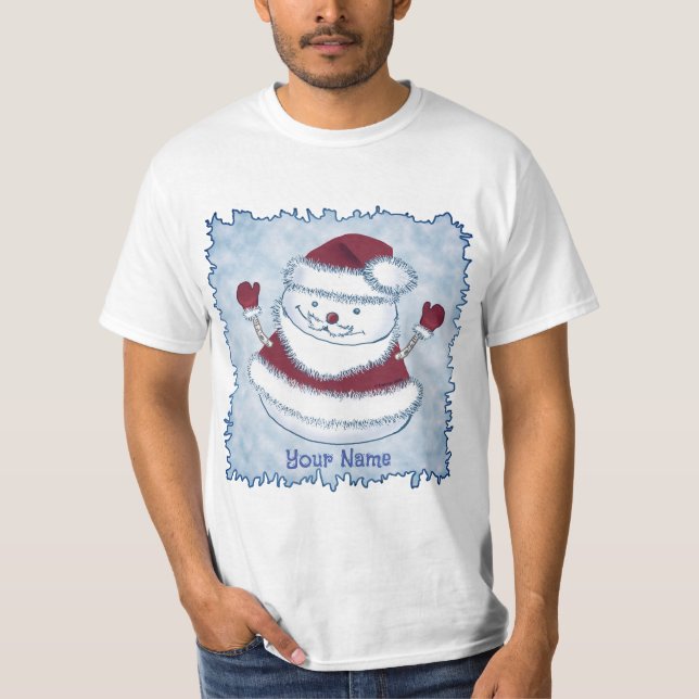 Christmas Santa Snowman t-shirts (Front)