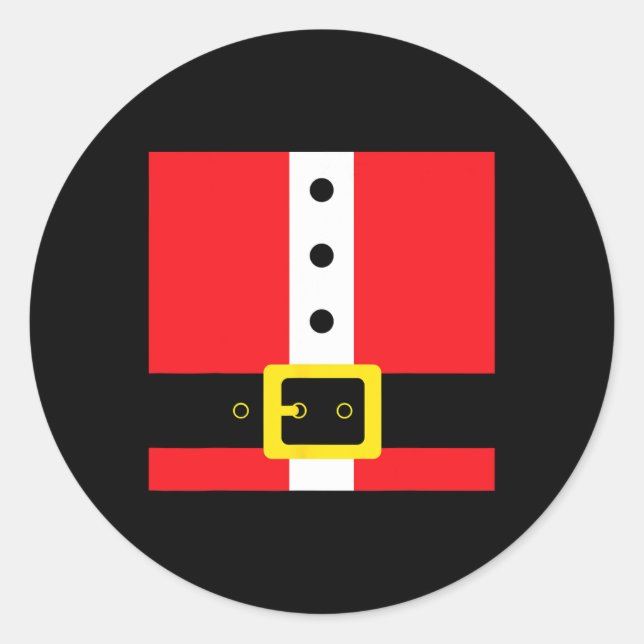 Christmas Santa Suit 4  Classic Round Sticker (Front)