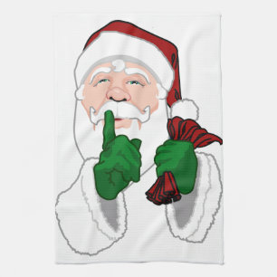 Christmas Santa Towel Custom Holiday Tea Towels