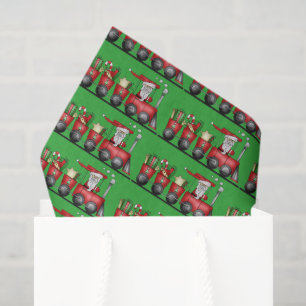 Christmas Santa Train Holiday tissue paper