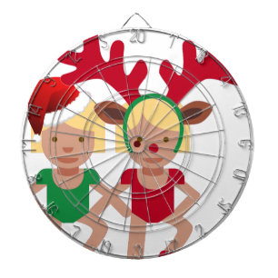 christmas santa twins emoji dartboard
