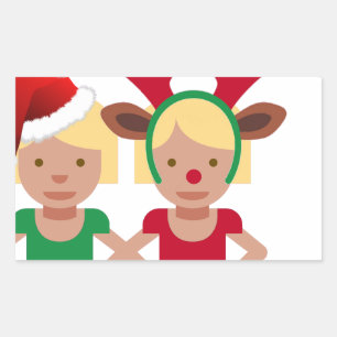 christmas santa twins emoji sticker
