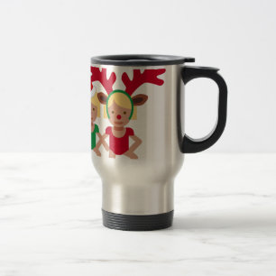 christmas santa twins emoji travel mug