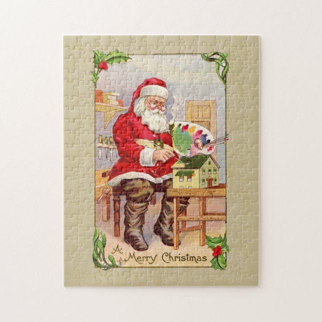 Christmas Santa Vintage Reproduction Jigsaw Puzzle (Vertical)