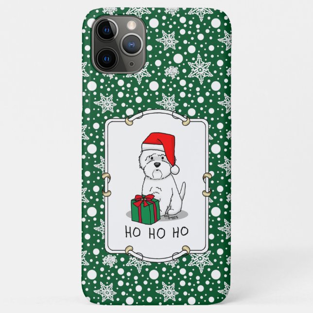 Christmas Santa West Highland White Terrier Westie Case-Mate iPhone Case (Back)